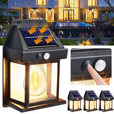 2/4 stück Solarleuchte Wolfram Solarlampe mit Bewegungsmelder LED Wand Garten DE