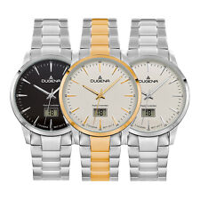 Dugena Herren-Armbanduhr Momentum, Funk, digitales Datum, Edelstahl, 5 bar