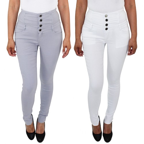 Damen knopf skinny jeans - damen,