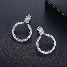 Tolle Damen Ohrringe Ohrstecker Echt Gelb Gold verg Cubic Zirkonia Ohrschmuck