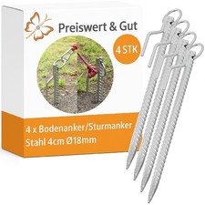 4 x Bodenanker Sturmanker 4cm