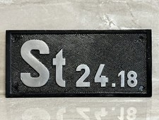 Lokschild Gattungsschild St 24.18 Reichsbahn Deutsche Bundesbahn Bahn #424