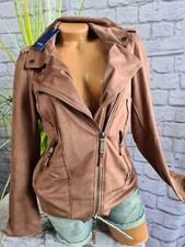 Cecil Damen Jacke Bikerjacke braun Ton  Wildleder Optik (239) NEU