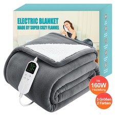 XXL Heizdecke elektrisch Wärmeunterbett Wärmedecke Abschaltautomatik Wärmebett