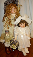 2 Porzellan Sammlerpuppe 70cm