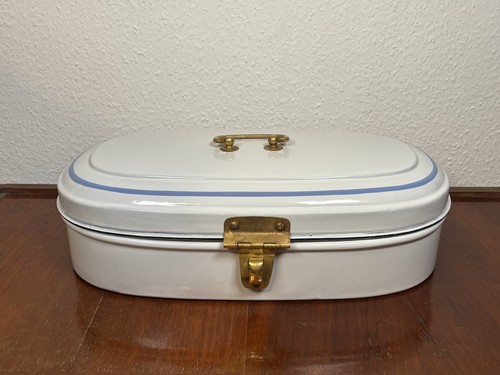Antiker emaille brotkasten - emaille,