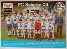 FC Schalke 04 Mannschaftskarte 1981-82*handsigniert Held-Bücker-Siewert-Szymanek