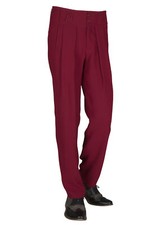 Weinrote Retro Stoffhose mit