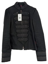 Damen Military Jacke Schwarz