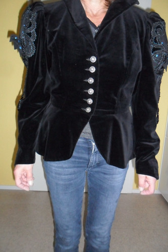 Damen samt jacke 100 - damen-samt-jacke,, gr.