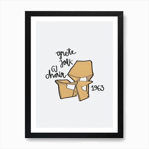 Grete jalk stuhl kunstdruck - grete,