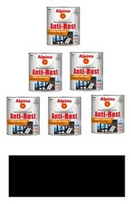 Alpina 3in1 Metallschutzlack 1,3L matt schwarz RAL 9005 BEULE