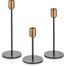 Kerzenhalter Set Gold Schwarz