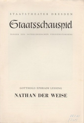 Programmheft lessing nathan - programmheft,