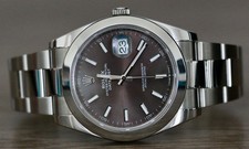 Rolex Datejust 41 126300 Oyster Rhodium Grau Fullset Top!!!