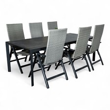 California HPL Gartentisch, Nizza Alu/Geflecht Klappstuhl Hartman Gartenmöbel