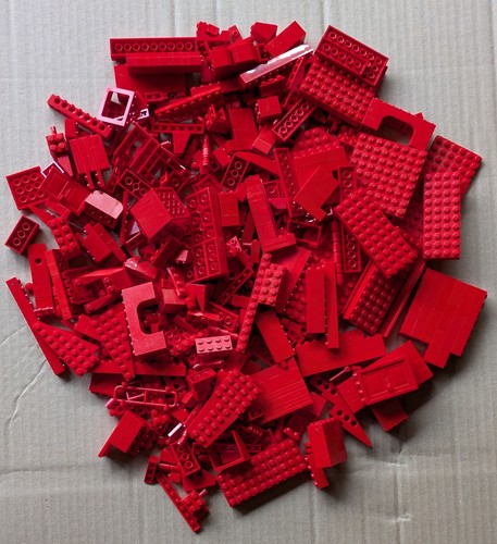 Lego 800 rote bausteine - gr,