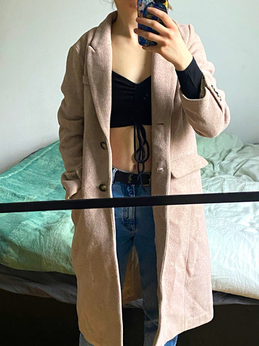 Damen mantel lang beige - h&m,