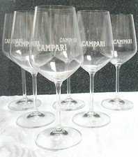6 CAMPARI Gläser Stielgläser