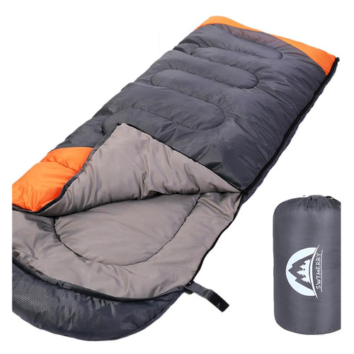 Schlafsack grau orange 4 - schlafsack, grau-orange