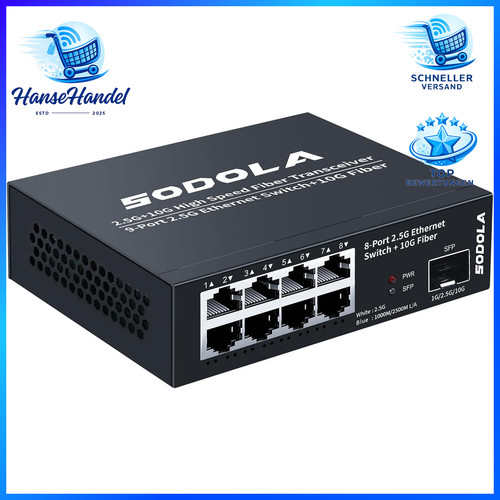 Netzwerkswitch port 5 - 2.5, gbit