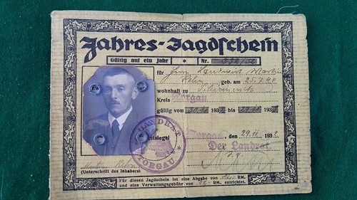 Alter jagdschein jagderlaubnis - alter,