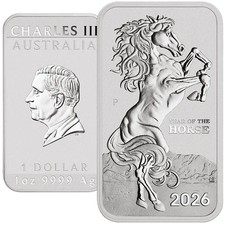 Silbermünze Jahr des Pferdes