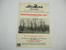 Ross Rodemaschine Poppelsdorf Seilwinde Zubehör Prospekt ca 1937 Ross Düsseldorf