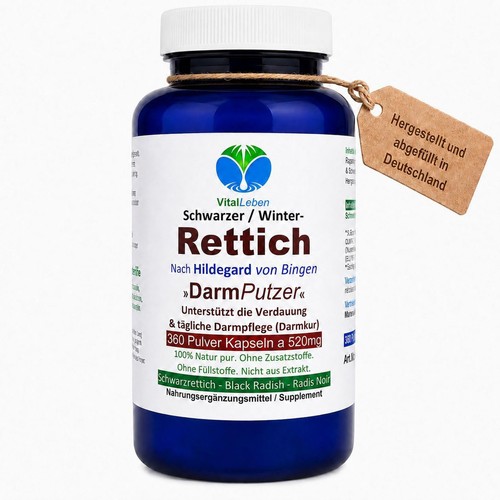 Schwarzer rettich 360 kapseln - rettich,