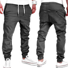 Herren Jogger Chino Hose Jogger Jeans Cargohose Jogginghose Low Crotch Pants NEU