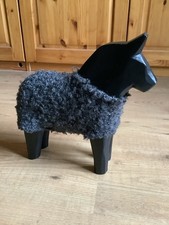 Vintage IKEA Dala Pferd schwarz mit Pullover Selten!