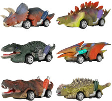 Dinosaur Toy Pull Back Cars, 6