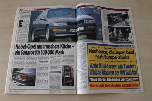 Auto bild 1987 opel - bild, senator