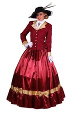 Exc. Damen Kostüm Biedermeier Rock Jacke Reifrock Hut Märchen Karneval Theater