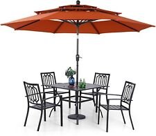 6 Stück Gartenlounge Gartenset Gartengarnitur Gartenmöbel mit Regenschirm