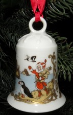 Hutschenreuther Weihnachtsglocke 1989 Vogelfelsen Christmas Bell OVP
