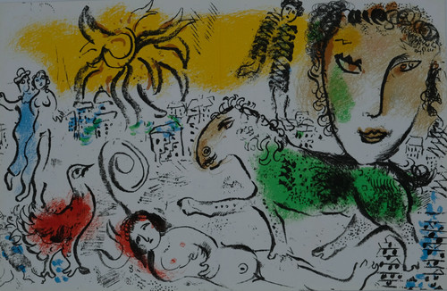 Marc chagall grünes pferd - grünes,