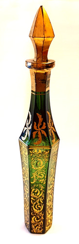 Antike smaragdglas parfum - smaragdglas,