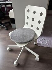 IKEA Kinder Schreibtischstuhl mit Rollen weiß Holz Höhenverstellbar