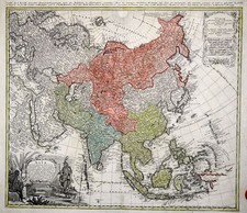 Asien Original Kupferstich