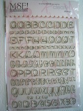 Acryl Stempel   MSE "Adriennes Multi" Gross- und Kleinbuchstaben/Zahlen