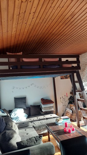 Hochbett eigenbau aus holz - hochbett,