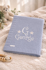 Baby Jungen Strickdecke STERNE