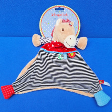 SPIEGELBURG PFERD PONY SCHMUSETUCH KUSCHELTUCH STERNE GESTREIFT BABY GLÜCK