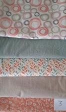 Restepaket Stoffpaket  5 x  25 x 140/150cm ÖKO-Tex Baumwollstoffe Nr. 3