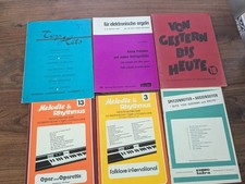 6  Notenhefte für E- Orgel 60er-80er Jahre