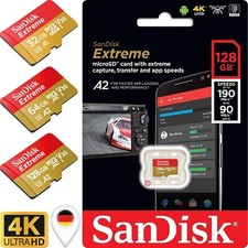 SanDisk Extreme micro SD Speicherkarte 32GB 64GB 128GB 256GB 512GB 4K A2 V30