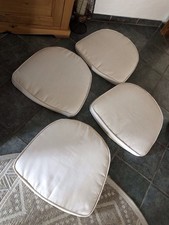 Gartenstuhl 4er Sitzkissen Sitzpolster 51x51x5 cm beige m. Reißverschluss 