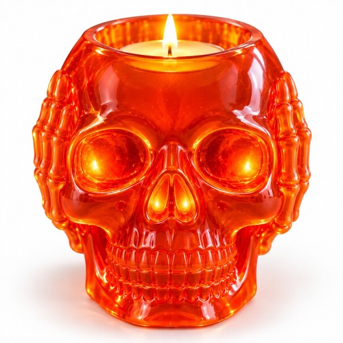 Totenkopf teelichthalter - totenkopf,