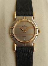 Movado Museum Damenuhr Swiss Made Armbanduhr Vergoldet  Batterie Neu P4.